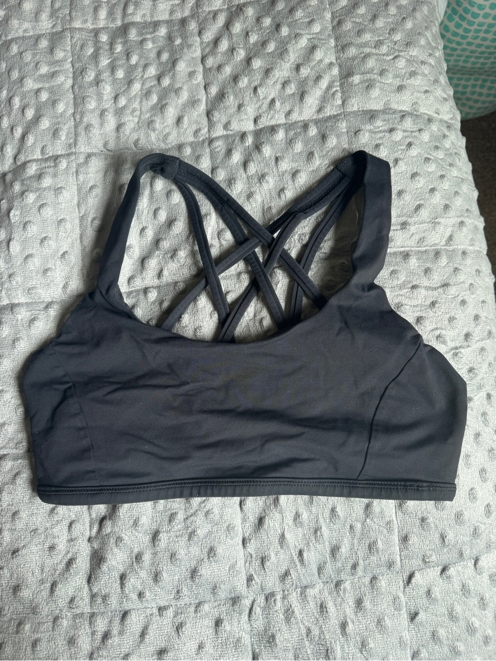 lululemon athletica Black Strappy Crossback Sports Bra